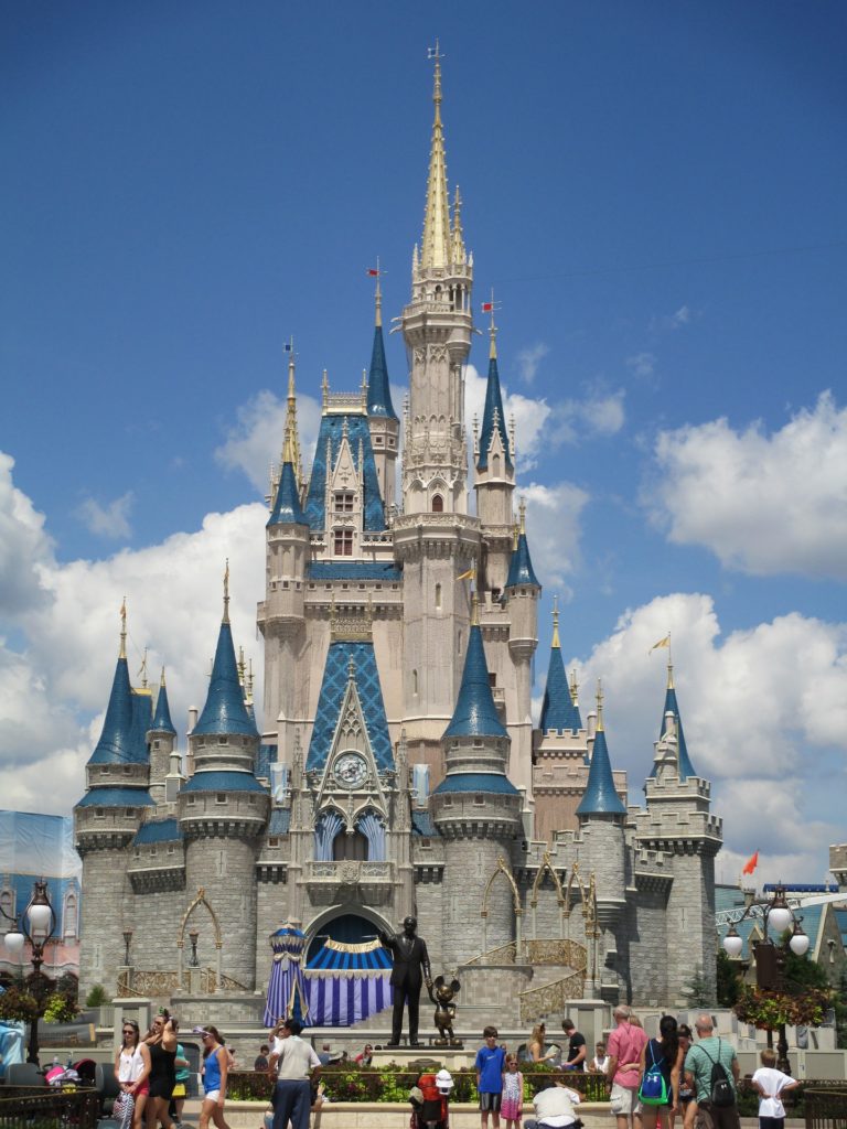 Close up view of Cinderella's Castle at Disney World