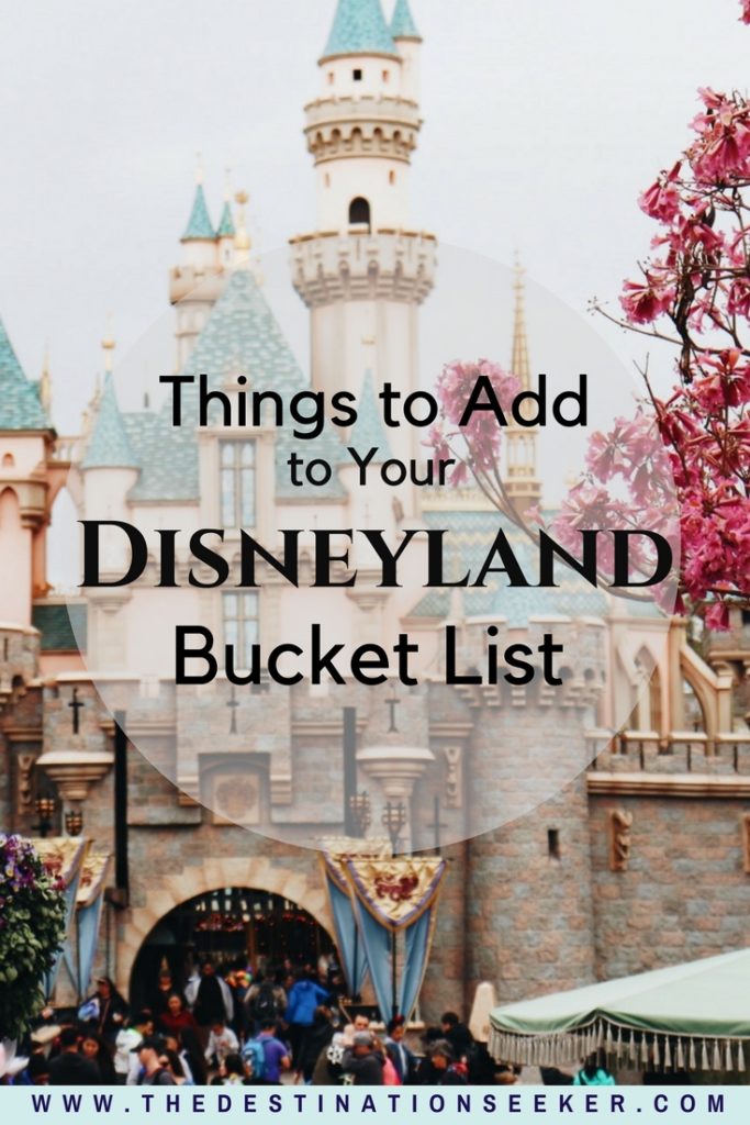 Your Disneyland Bucket List details.