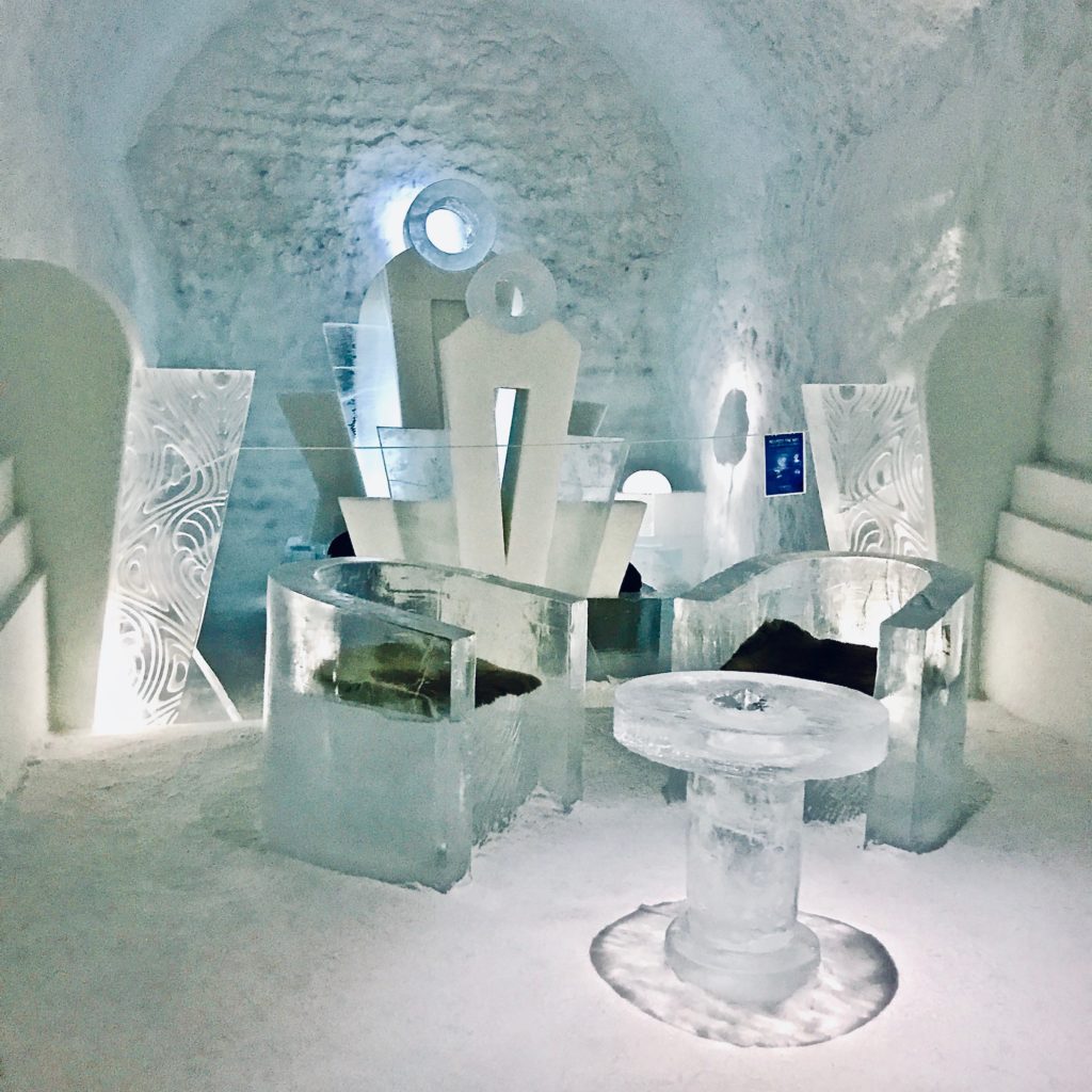 Ice Hotel 365 Suite, Once upon a Time, Designed by Luc Voisin & Mathieu Brison, Jukkasjärvi, Sweden, photo by Georgia Makitalo