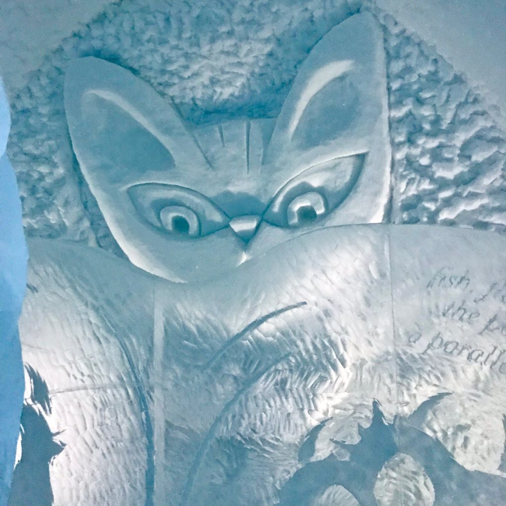 Ice Hotel, The Tao of Cats, designed by Sonia Chow & Huschang Pourian, Jukkasjärvi, Sweden, photo by Georgia Makitalo